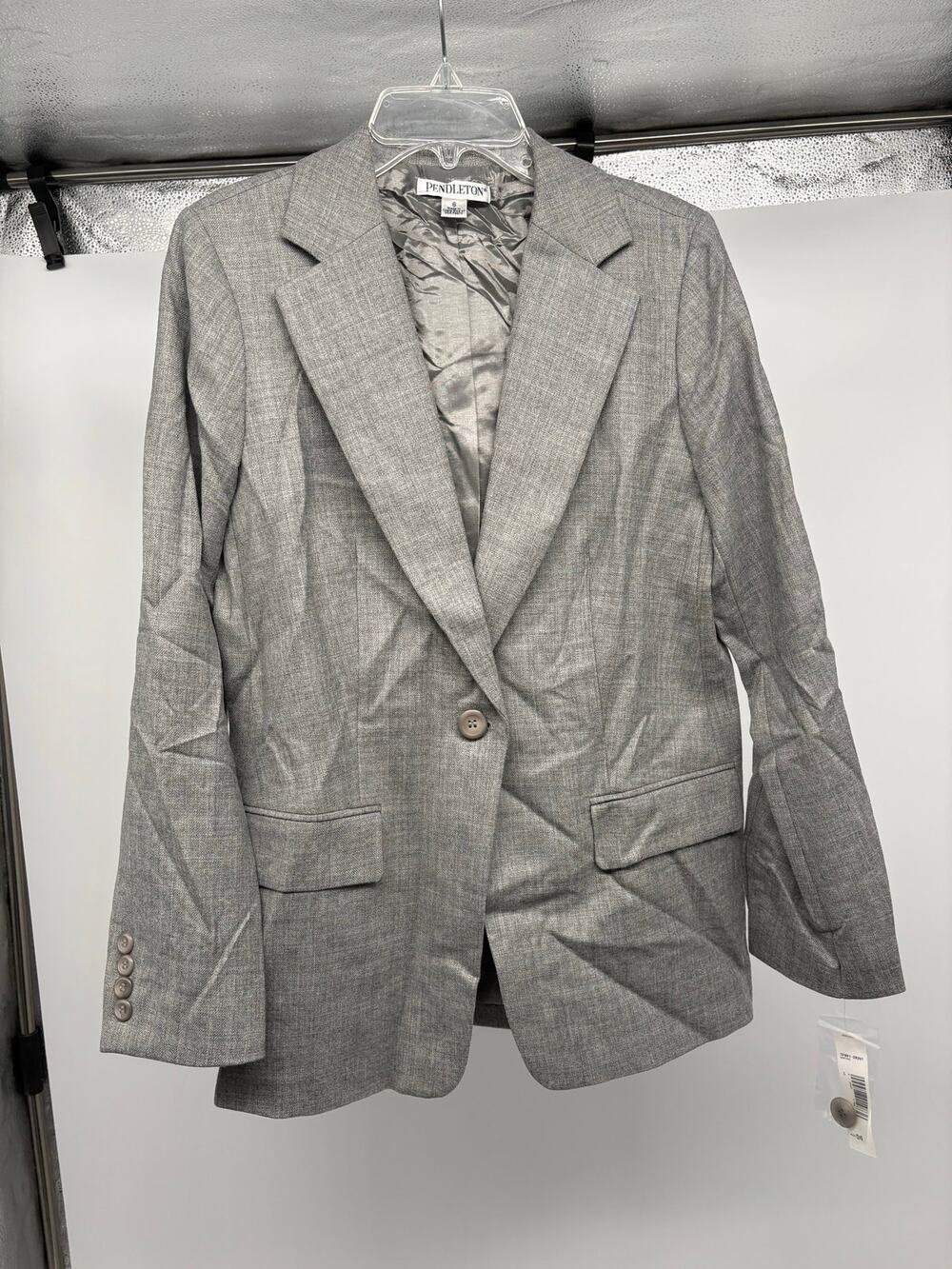 Pendleton Women’s Blazer Size 6 Gray 100% Virgin Wool Jacket NWT NOS